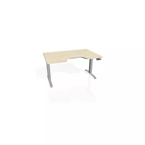 Pracovný stôl Motion Ergo, PO, 2S, 120x70,5-120,5x90 cm, agát/sivá