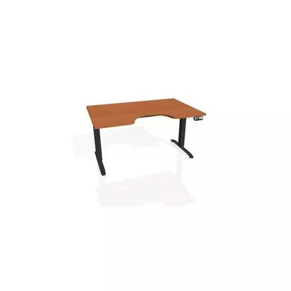 Pracovný stôl Motion Ergo, PO, 2S, 120x70,5-120,5x90 cm, čerešňa/čierna