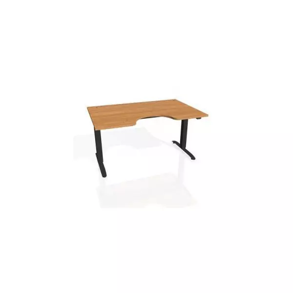 Pracovný stôl Motion Ergo, ZO, 2S, 140x70,5-120,5x90 cm, jelša/čierna