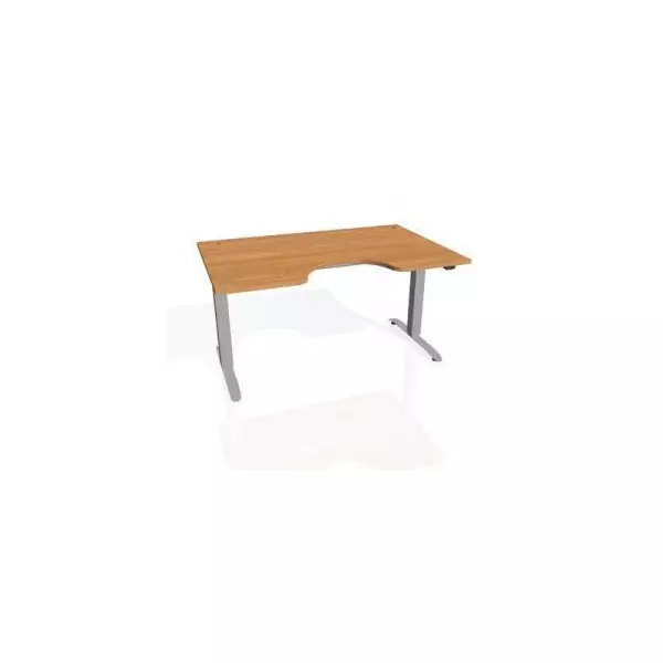 Pracovný stôl Motion Ergo, ZO, 2S, 140x70,5-120,5x90 cm, jelša/sivá