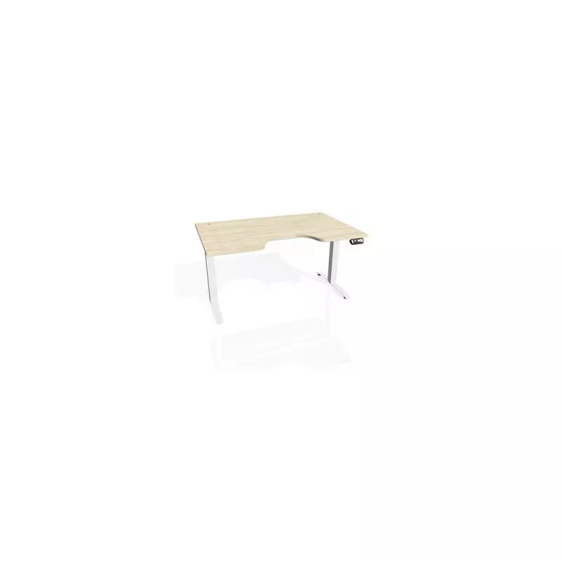 Pracovný stôl Motion Ergo, PO, 2S, 140x70,5-120,5x90 cm, agát/biela Pracovný stôl Motion Ergo, PO, 2S, 140x70,5-120,5x90 cm, agát/biela