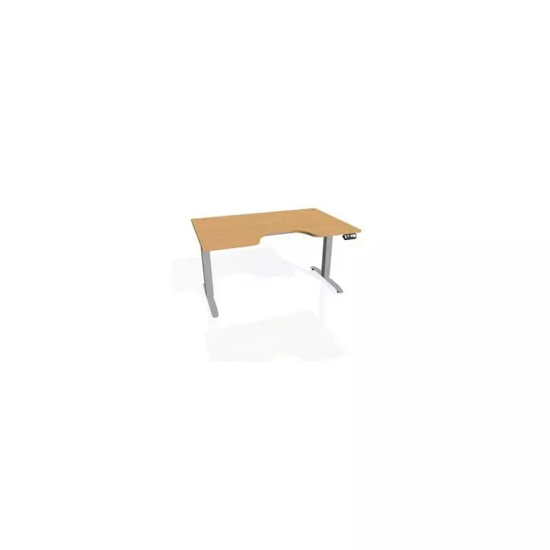 Pracovný stôl Motion Ergo, PO, 2S, 140x70,5-120,5x90 cm, buk/sivá Pracovný stôl Motion Ergo, PO, 2S, 140x70,5-120,5x90 cm, buk/sivá