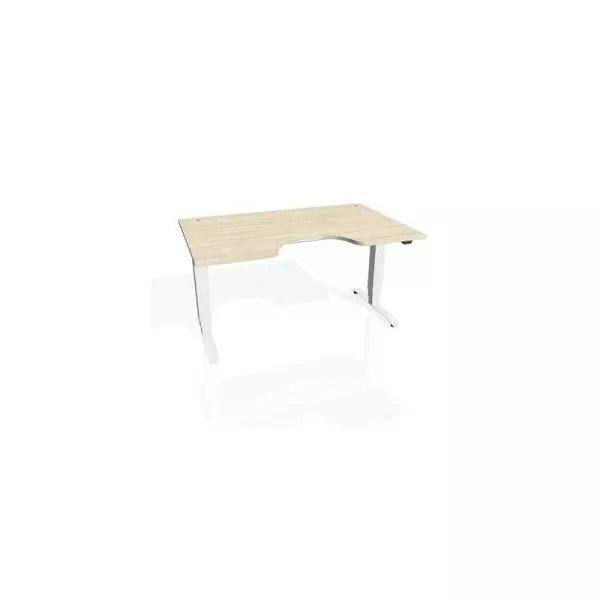 Pracovný stôl Motion Ergo, ZO, 3S, 140x61-128,x90 cm, agát/biela