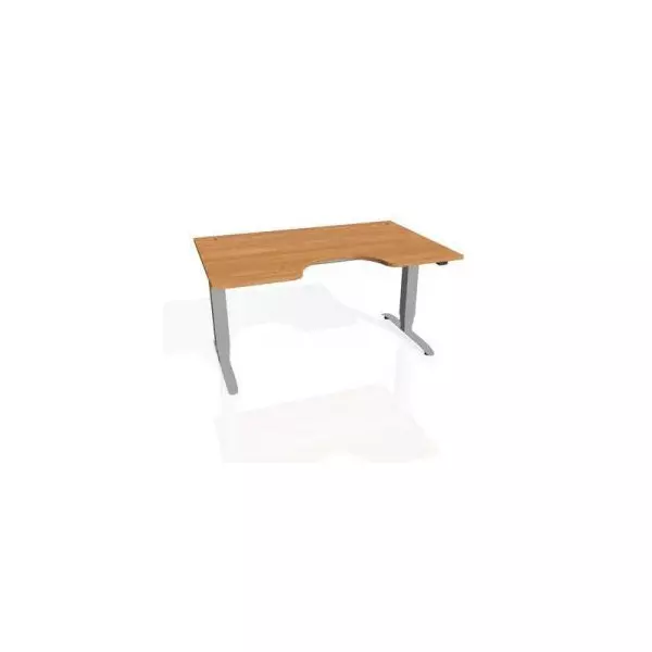 Pracovný stôl Motion Ergo, ZO, 3S, 140x61-128,x90 cm, jelša/sivá