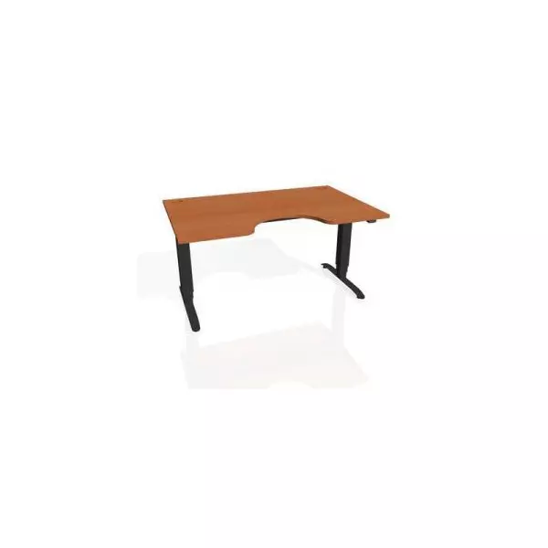 Pracovný stôl Motion Ergo, ZO, 3S, 140x61-128,x90 cm, čerešňa/čierna
