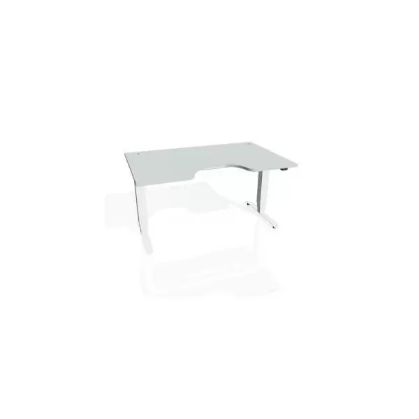 Pracovný stôl Motion Ergo, ZO, 3S, 140x61-128,x90 cm, sivá/biela