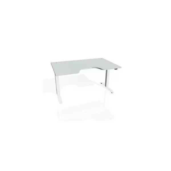 Pracovný stôl Motion Ergo, ZO, 2S, 160x70,5-120,5x90 cm, sivá/biela