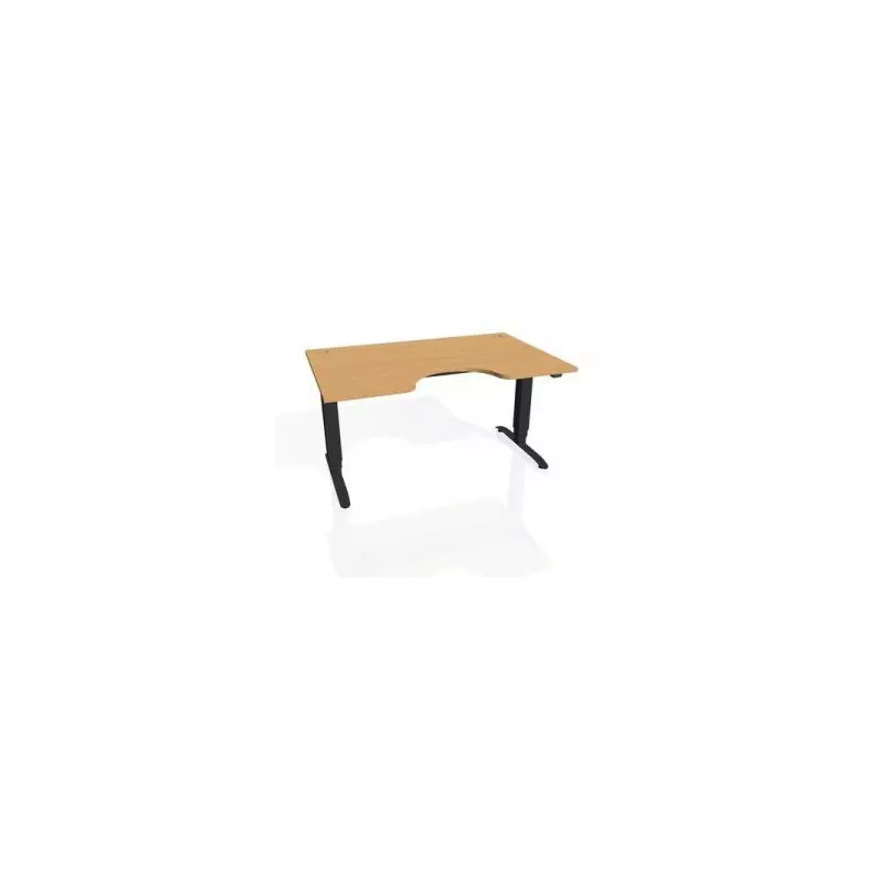 Pracovný stôl Motion Ergo, ZO, 3S, 160x61-128x90 cm, buk/čierna Pracovný stôl Motion Ergo, ZO, 3S, 160x61-128x90 cm, buk/čierna