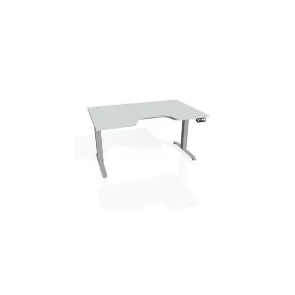 Pracovný stôl Motion Ergo, PO, 2S, 180x70,5-120,5x90 cm, sivá/sivá