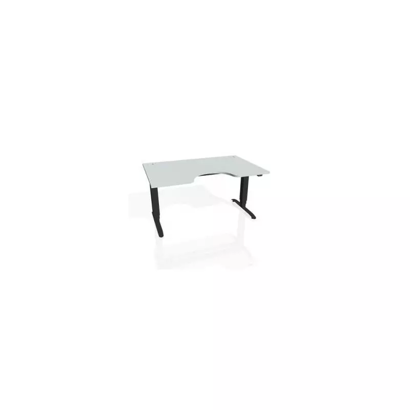Pracovný stôl Motion Ergo, ZO, 3S, 180x61-128x90 cm, sivá/čierna Pracovný stôl Motion Ergo, ZO, 3S, 180x61-128x90 cm, sivá/čierna