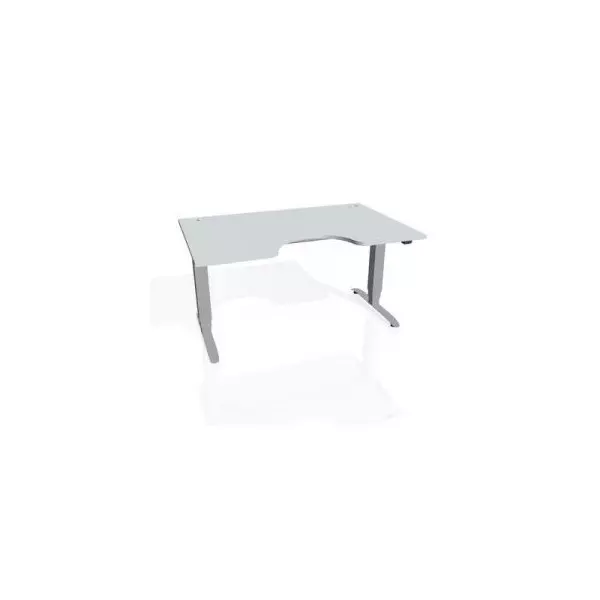 Pracovný stôl Motion Ergo, ZO, 3S, 180x61-128x90 cm, sivá/sivá