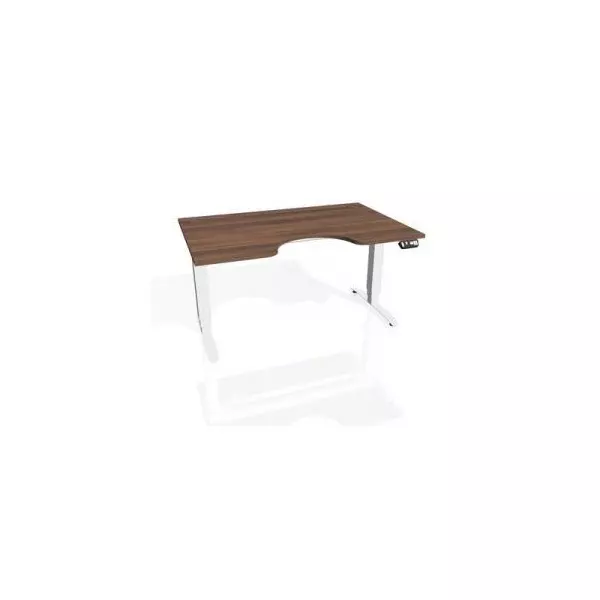 Pracovný stôl Motion Ergo, PO, 3S, 180x61-128x90 cm, orech/biela