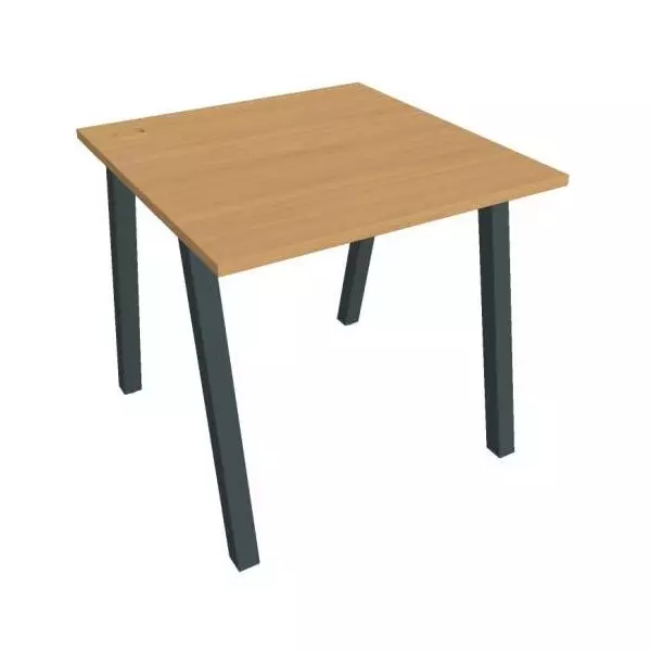 Pracovný stôl UNI A, 80x75,5x80 cm, buk/čierna