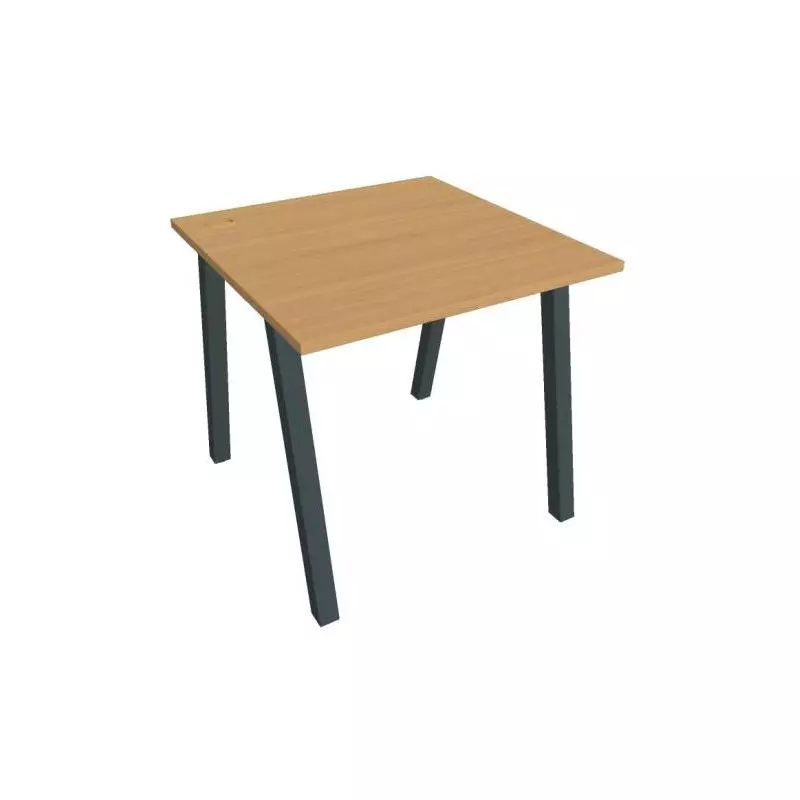 Pracovný stôl UNI A, 80x75,5x80 cm, buk/čierna Pracovný stôl UNI A, 80x75,5x80 cm, buk/čierna