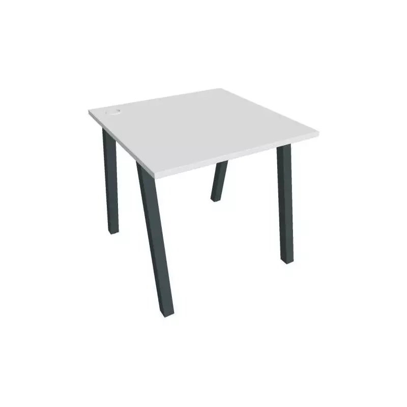 Pracovný stôl UNI A, 80x75,5x80 cm, biela/čierna Pracovný stôl UNI A, 80x75,5x80 cm, biela/čierna