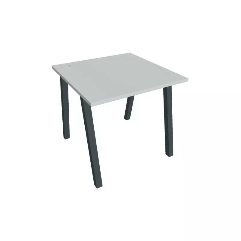 Pracovný stôl UNI A, 80x75,5x80 cm, sivá/čierna Pracovný stôl UNI A, 80x75,5x80 cm, sivá/čierna
