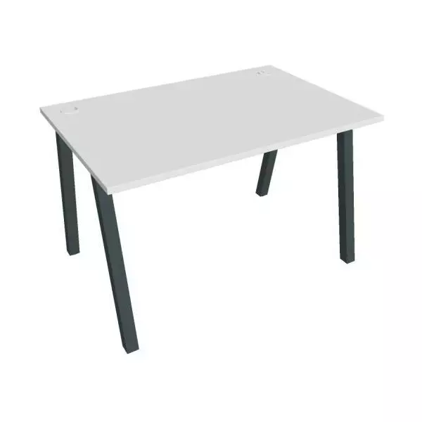 Pracovný stôl UNI A, 120x75,5x80 cm, biela/čierna