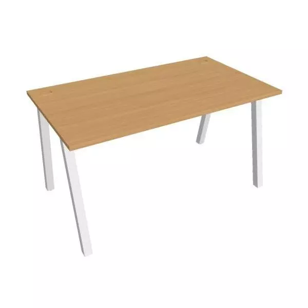 Pracovný stôl UNI A, 140x75,5x80 cm, buk/biela