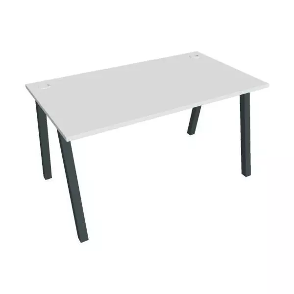 Pracovný stôl UNI A, 140x75,5x80 cm, biela/čierna