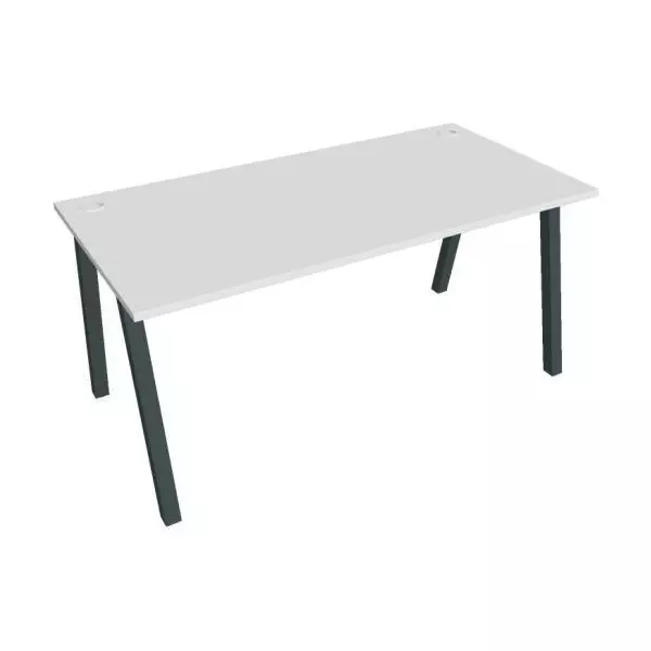 Pracovný stôl UNI A, 160x75,5x80 cm, biela/čierna