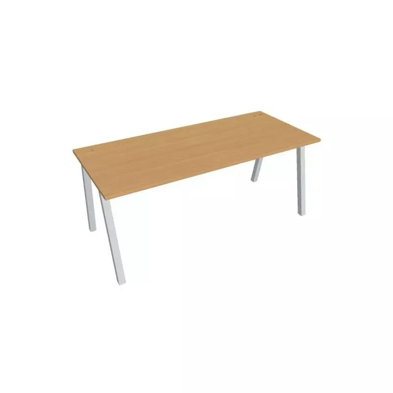 Pracovný stôl UNI A, 180x75,5x80 cm, buk/sivá Pracovný stôl UNI A, 180x75,5x80 cm, buk/sivá