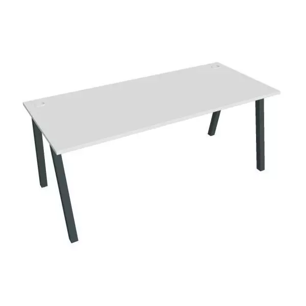 Pracovný stôl UNI A, 180x75,5x80 cm, biela/čierna
