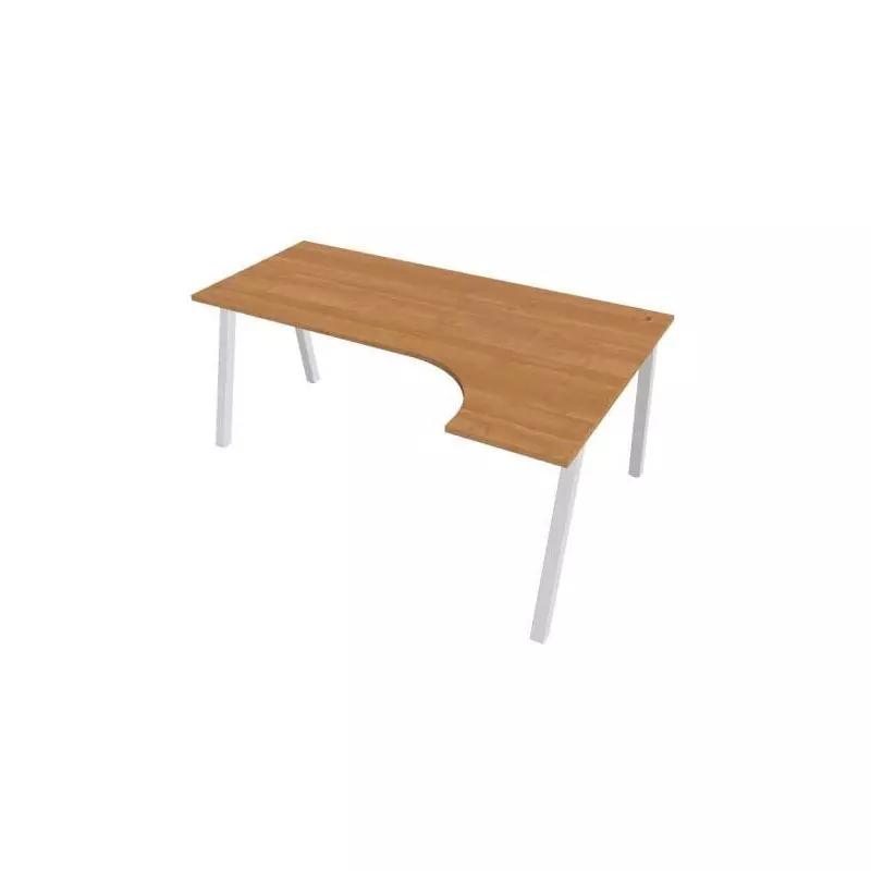 Pracovný stôl UNI A, ergo, ľavý, 180x75,5x120 cm, jelša/biela Pracovný stôl UNI A, ergo, ľavý, 180x75,5x120 cm, jelša/biela