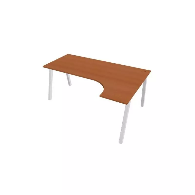 Pracovný stôl UNI A, ergo, ľavý, 180x75,5x120 cm, čerešňa/biela Pracovný stôl UNI A, ergo, ľavý, 180x75,5x120 cm, čerešňa/biela