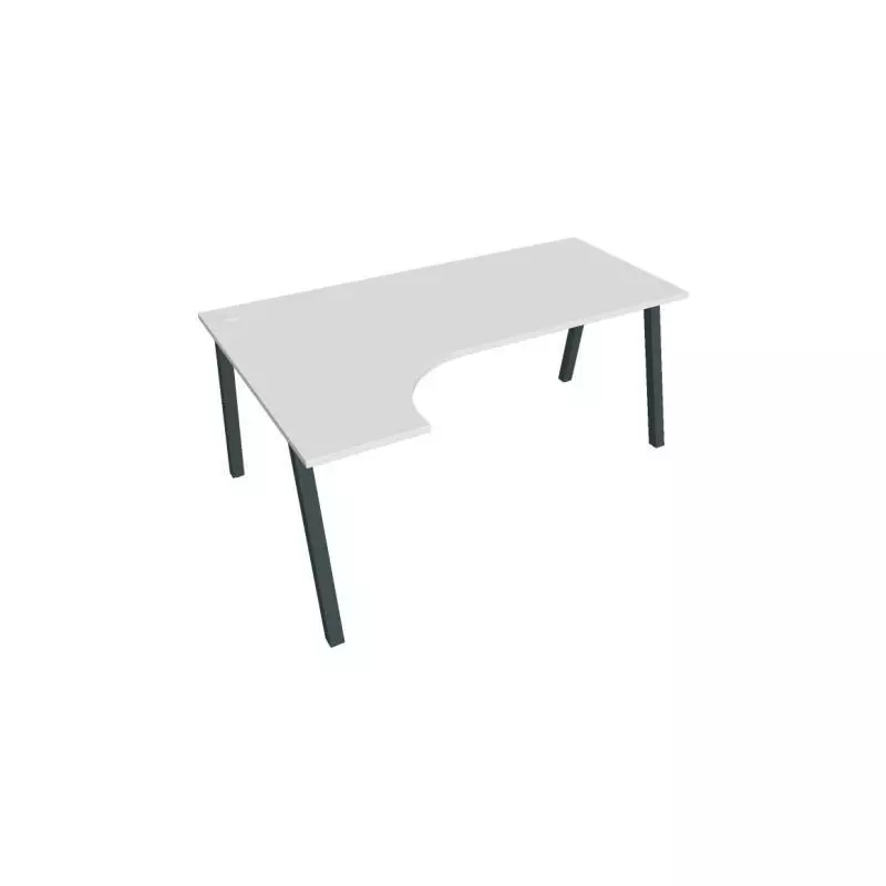 Pracovný stôl UNI A, ergo, pravý, 180x75,5x120 cm, biela/čierna Pracovný stôl UNI A, ergo, pravý, 180x75,5x120 cm, biela/čierna