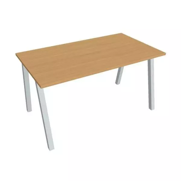 Rokovací stôl UNI A, 140x75,5x80 cm, buk/sivá