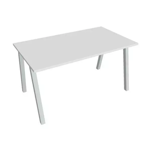 Rokovací stôl UNI A, 140x75,5x80 cm, biela/sivá