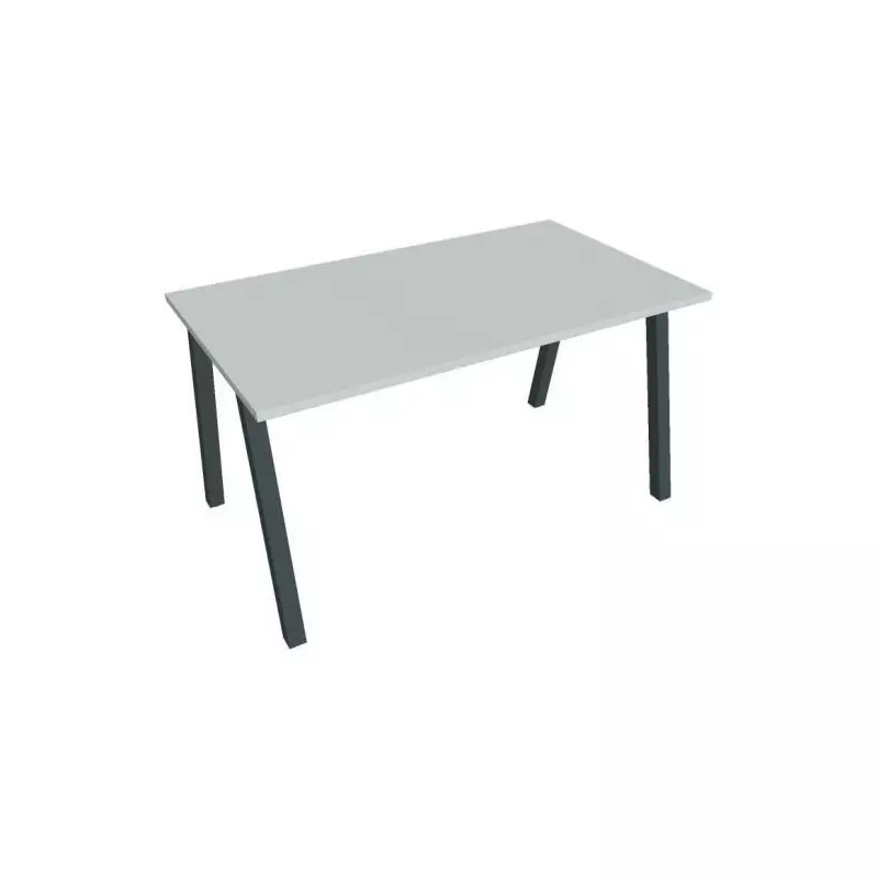 Rokovací stôl UNI A, 140x75,5x80 cm, sivá/čierna Rokovací stôl UNI A, 140x75,5x80 cm, sivá/čierna