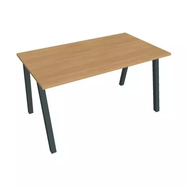 Rokovací stôl UNI A, 140x75,5x80 cm, dub/čierna