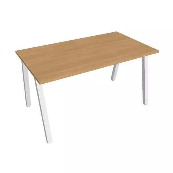Rokovací stôl UNI A, 140x75,5x80 cm, dub/biela