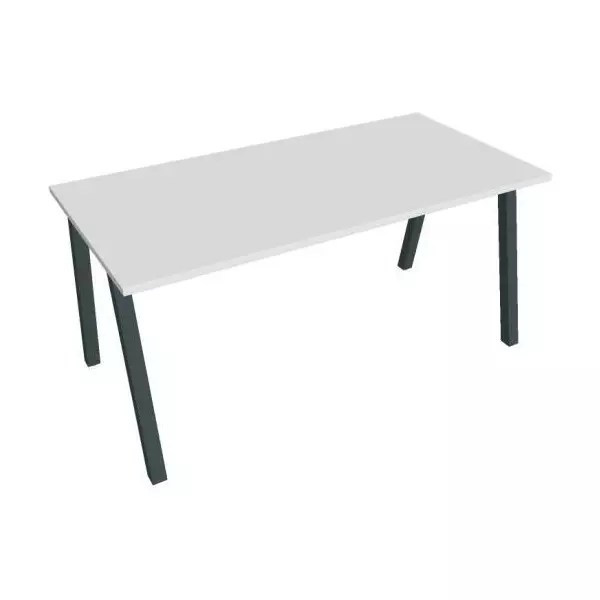 Rokovací stôl UNI A, 160x75,5x80 cm, biela/čierna
