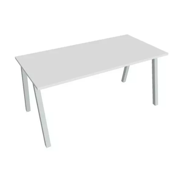 Rokovací stôl UNI A, 160x75,5x80 cm, biela/sivá