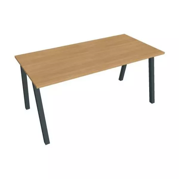 Rokovací stôl UNI A, 160x75,5x80 cm, dub/čierna