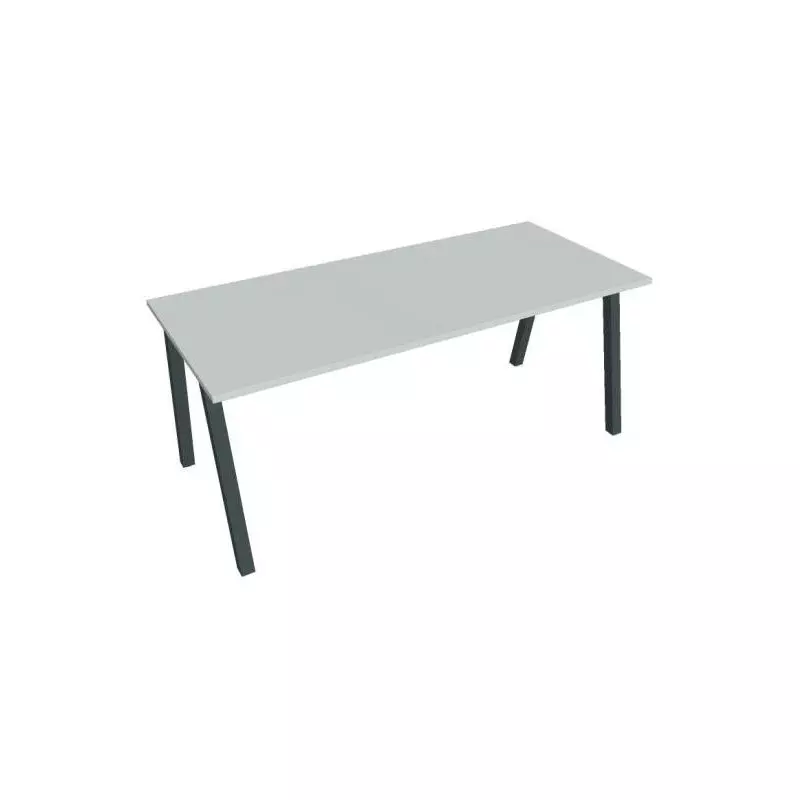 Rokovací stôl UNI A, 180x75,5x80 cm, sivá/čierna Rokovací stôl UNI A, 180x75,5x80 cm, sivá/čierna