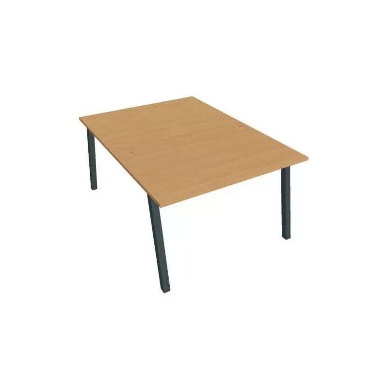 Pracovný stôl UNI A, 120x75,5x160 cm, buk/čierna Pracovný stôl UNI A, 120x75,5x160 cm, buk/čierna