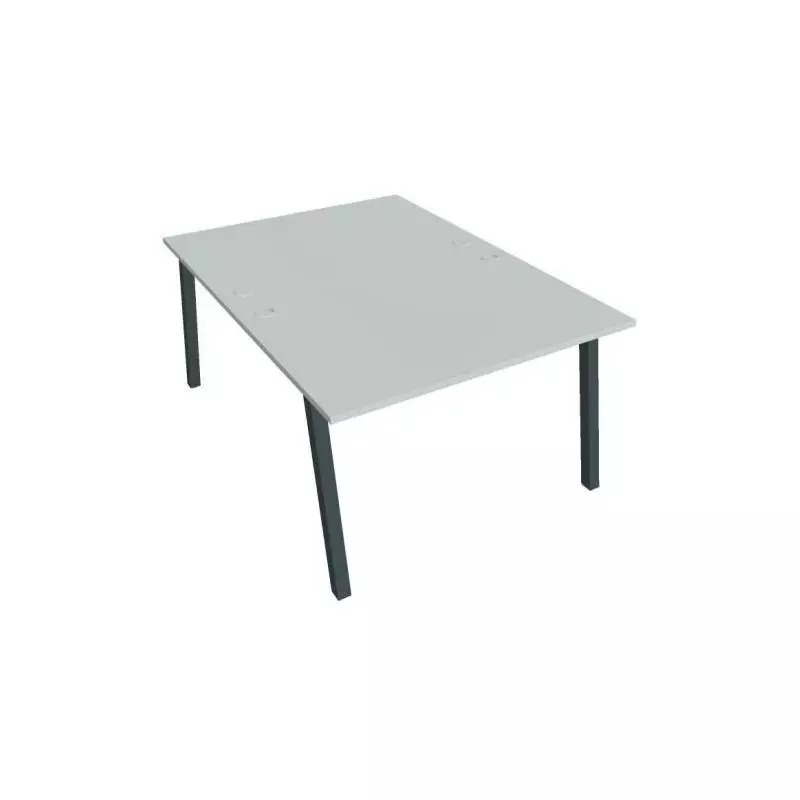 Pracovný stôl UNI A, 120x75,5x160 cm, sivá/čierna Pracovný stôl UNI A, 120x75,5x160 cm, sivá/čierna