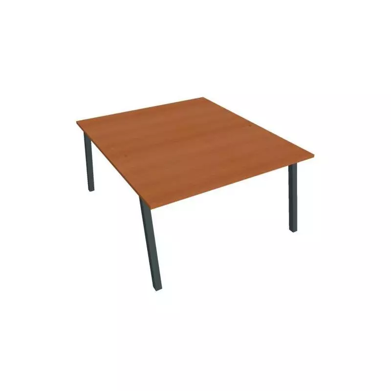 Pracovný stôl UNI A, 140x75,5x160 cm, čerešňa/čierna Pracovný stôl UNI A, 140x75,5x160 cm, čerešňa/čierna