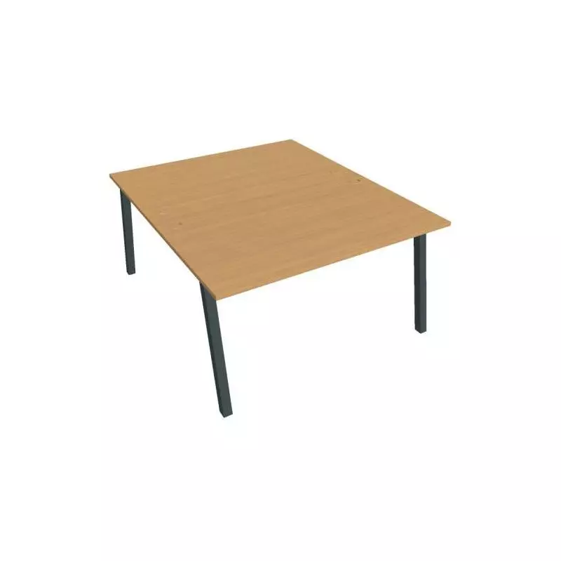 Pracovný stôl UNI A, 140x75,5x160 cm, buk/čierna Pracovný stôl UNI A, 140x75,5x160 cm, buk/čierna