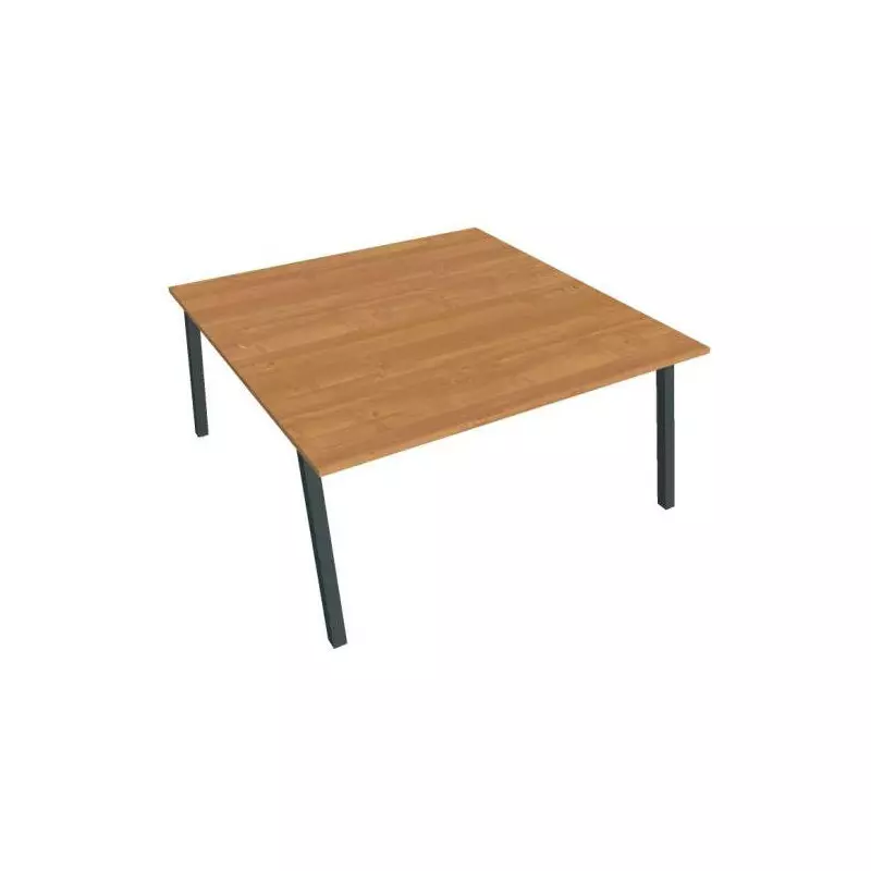 Pracovný stôl UNI A, 160x75,5x160 cm, jelša/čierna Pracovný stôl UNI A, 160x75,5x160 cm, jelša/čierna