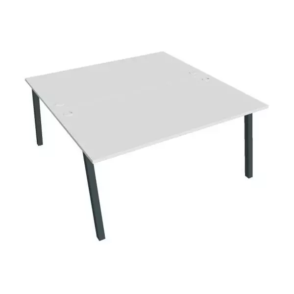 Pracovný stôl UNI A, 160x75,5x160 cm, biela/čierna