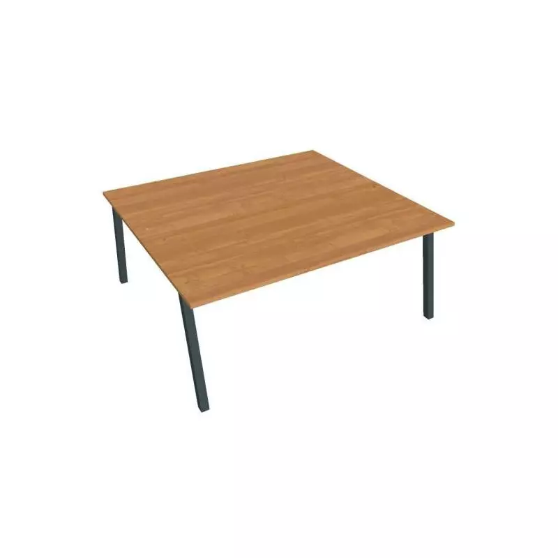 Pracovný stôl UNI A, 180x75,5x160 cm, jelša/čierna Pracovný stôl UNI A, 180x75,5x160 cm, jelša/čierna
