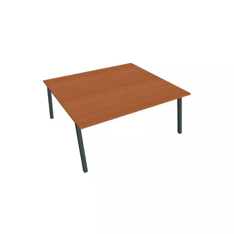 Pracovný stôl UNI A, 180x75,5x160 cm, čerešňa/čierna Pracovný stôl UNI A, 180x75,5x160 cm, čerešňa/čierna