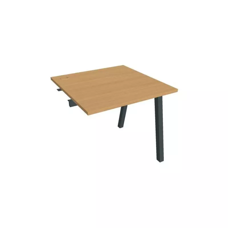 Pracovný stôl UNI A, k pozdĺ. reťazeniu, 80x75,5x80 cm, buk/čierna Pracovný stôl UNI A, k pozdĺ. reťazeniu, 80x75,5x80 cm, buk/čierna