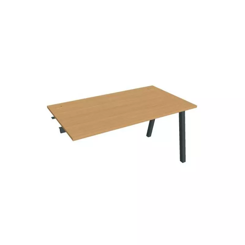 Pracovný stôl UNI A, k pozdĺ. reťazeniu, 140x75,5x80 cm, buk/čierna Pracovný stôl UNI A, k pozdĺ. reťazeniu, 140x75,5x80 cm, buk/čierna