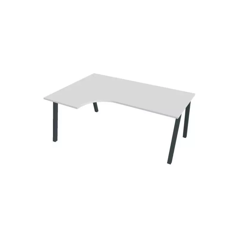 Pracovný stôl UNI A, ergo, pravý, 180x75,5x120 cm, biela/čierna Pracovný stôl UNI A, ergo, pravý, 180x75,5x120 cm, biela/čierna
