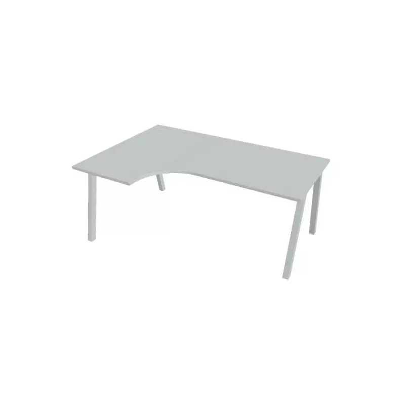 Pracovný stôl UNI A, ergo, pravý, 180x75,5x120 cm, sivá/sivá Pracovný stôl UNI A, ergo, pravý, 180x75,5x120 cm, sivá/sivá